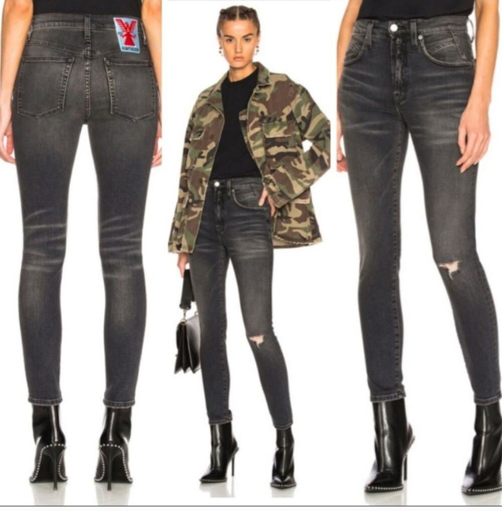NWOT ADAPTATION Seamed Skinny Dazed Black Jean size 28